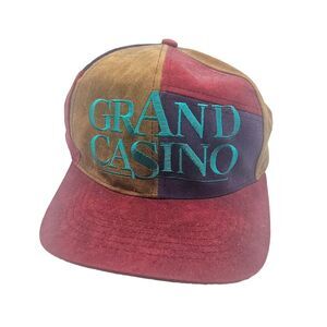 Vintage 90s Las‎ Vegas GRAND CASINO Fuzzy (Suede Like) Hat Jester Multicolored